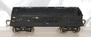 Lionel 112 LAKE SHORE Gondola Standard Gauge Gray 65784 Green rim 20s Prewar