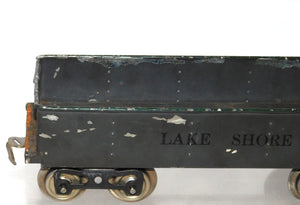 Lionel 112 LAKE SHORE Gondola Standard Gauge Gray 65784 Green rim 20s Prewar