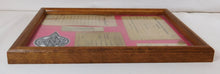 Load image into Gallery viewer, Illinois Central Railroad Framed Memoribilia 6 Items 8 x 10 Wall Hanging Train
