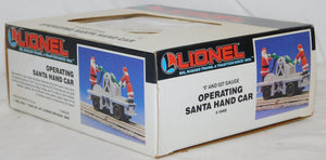 Lionel 6-18408 Santa Claus & Mrs.C WHITE operating handcar motorized Christmas O