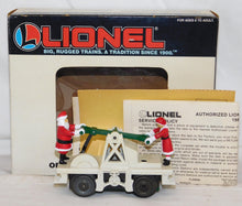 Load image into Gallery viewer, Lionel 6-18408 Santa Claus &amp; Mrs.C WHITE operating handcar motorized Christmas O
