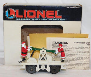 Lionel 6-18408 Santa Claus & Mrs.C WHITE operating handcar motorized Christmas O