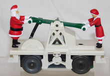 Load image into Gallery viewer, Lionel 6-18408 Santa Claus &amp; Mrs.C WHITE operating handcar motorized Christmas O
