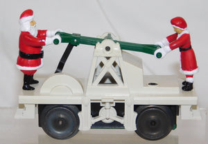 Lionel 6-18408 Santa Claus & Mrs.C WHITE operating handcar motorized Christmas O