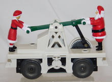 Load image into Gallery viewer, Lionel 6-18408 Santa Claus &amp; Mrs.C WHITE operating handcar motorized Christmas O
