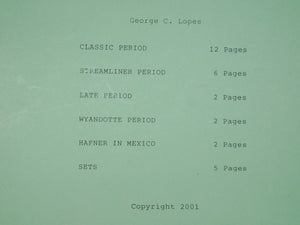 Hafner Trains Check List 2001 29pg Wyandotte Mexico Classic Late Eras Sets book