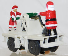 Load image into Gallery viewer, Lionel 6-18408 Santa Claus &amp; Mrs.C WHITE operating handcar motorized Christmas O
