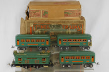 Load image into Gallery viewer, Lionel Outfit 296 Set #253 O gauge passenger Peacock Blue &amp; Orange BOXED Runs Cars Light
