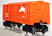Load image into Gallery viewer, Lionel Trains Circus Animals Bobbing Horse Car Orange Action 1989 Stock car O
