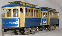 Load image into Gallery viewer, Lionel 6-13900 13901 Standard Gauge Trolley 200 &amp; Trailer 201 Tinplate Classics
