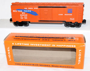 Lionel 6464-250 WP Western Pacific Boxcar Medium Orange Blue feather SUPER CLEAN