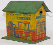 Load image into Gallery viewer, J. Chein Toytown Station Vintage tinplate O gauge Train American Railway Express
