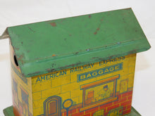 Load image into Gallery viewer, J. Chein Toytown Station Vintage tinplate O gauge Train American Railway Express
