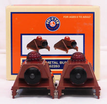 Load image into Gallery viewer, Lionel 6-62283 Lighted Die-cast Metal Bumpers BROWN Set of 2 Boxed O/027 C-8
