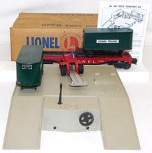 Load image into Gallery viewer, Lionel 460 Piggyback Transport Set set w/3460 flat &amp; 2 trailers BOXED postwar 1955-57
