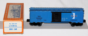 Lionel 6464-475 B&M Boston & Maine Boxcar CLEAN in RARE BLUE PRINT LABEL BOX 1960s