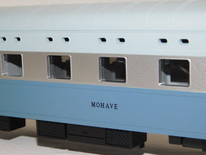 MTH 20-6692 Santa Fe Blue Goose 2-Car 70' Streamlined Slpr/Diner Passenger Set O