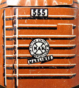 Marx 90171 B&LE Bessemer boxcar Med Brown white lettr 6" tinplate solid door t&s