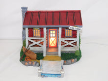 Load image into Gallery viewer, Bass Pro Shop Fishing Shack Collectible Village Lighted Porcelain BOXED Christmas
