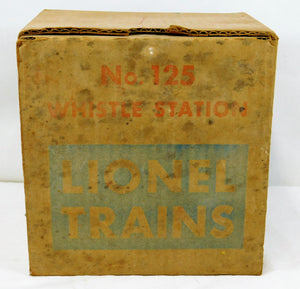 Lionel 125 Whistle Station Boxed Postwar tested & Works + Instructions & button
