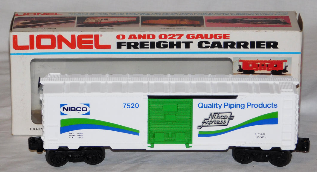 Lionel 6-7520 NIBCO Plumbing Boxcar SCARCE Uncatalogued Mail-In Promotional Add On
