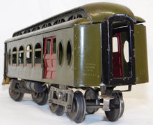 Load image into Gallery viewer, Lionel #19 Prewar Combine Baggage Passenger Car Standard Gauge Olive Green 1918-22
