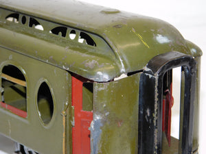 Lionel #19 Prewar Combine Baggage Passenger Car Standard Gauge Olive Green 1918-22