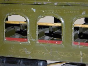 Lionel #19 Prewar Combine Baggage Passenger Car Standard Gauge Olive Green 1918-22