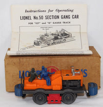Load image into Gallery viewer, Lionel 50 Gang Car Boxed Postwar RUNS motorized unit Bumpers up reverses +instructions
