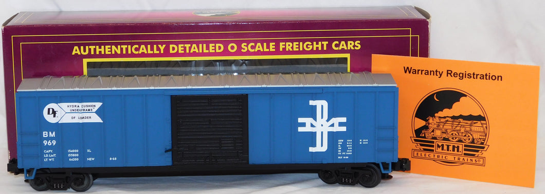 MTH 20-93036 Boston and Maine 50' Single Door Box Car 969 Scale Premier Boxed