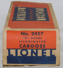 Load image into Gallery viewer, Lionel 2457 N5 Pennsylvania caboose w/ Box Black fiber Flying Shoe 1945
