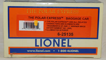 Load image into Gallery viewer, LIONEL 6-25135 POLAR EXPRESS Baggage Car lighted passenger Car 2006 Christmas
