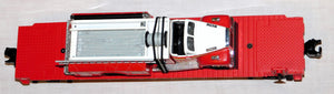 MTH FACTORY PRODUCTION SAMPLE 30-76089 Rescue 2 Fire Truck Flat car O Rail King