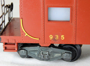 CLEAN American Flyer 935 Deluxe Bay Window Caboose Lighted 1957 crisp small smdg