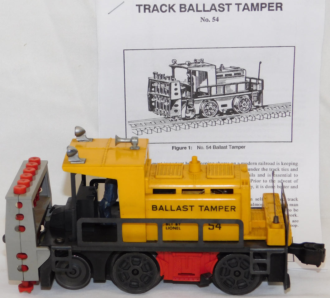 Lionel Trains #54 Ballast Tamper Postwar operating motorized unit w/instructions 1958