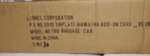 MTH LIONEL Corp 11-80011 O HIAWATHA PASSENGER ADD-ON Baggage ARCHIVE C-9 SCARCE