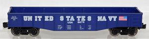 Menards 6674 US Navy Gondola Military Army train 2019 Flag O gauge outOfproductn