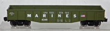 Load image into Gallery viewer, Menards 4349 US Marines Gondola Military Army train 2020 Olive drab green Ogauge
