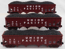 Load image into Gallery viewer, MTH 20-97060 UP Four Bay Hopper Six Car Set O Union Pacific 6 diff #s COAL loads

