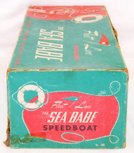 Fleet Line #200 SEA BABE Speed Boat in BOX WORKS lights model motor boat VINTAGE 1950s