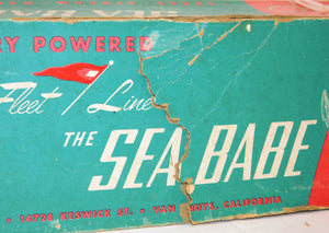 Fleet Line #200 SEA BABE Speed Boat in BOX WORKS lights model motor boat VINTAGE 1950s