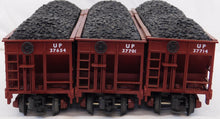 Load image into Gallery viewer, MTH 20-97060 UP Four Bay Hopper Six Car Set O Union Pacific 6 diff #s COAL loads
