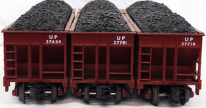 MTH 20-97060 UP Four Bay Hopper Six Car Set O Union Pacific 6 diff #s COAL loads