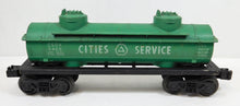 Load image into Gallery viewer, Lionel Trains 6465 Cities Services Two Dome Tank Car 1960-62 Green Postwar
