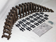 Load image into Gallery viewer, Lionel Trains 110 Graduated Trestle Set 22 pcs Up &amp; Down w/ALL extras brown 2110
