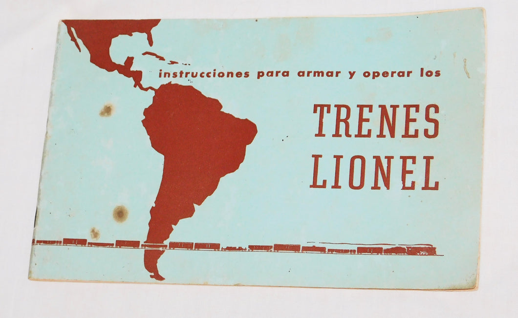 Lionel TRENES LIONEL Operating Maintenance Instruciton Book Spanish 1953 postwar