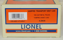 Load image into Gallery viewer, Lionel 6-29636 Vampire Transport Mint Car Halloween Transylvania RR Caskets C-8+
