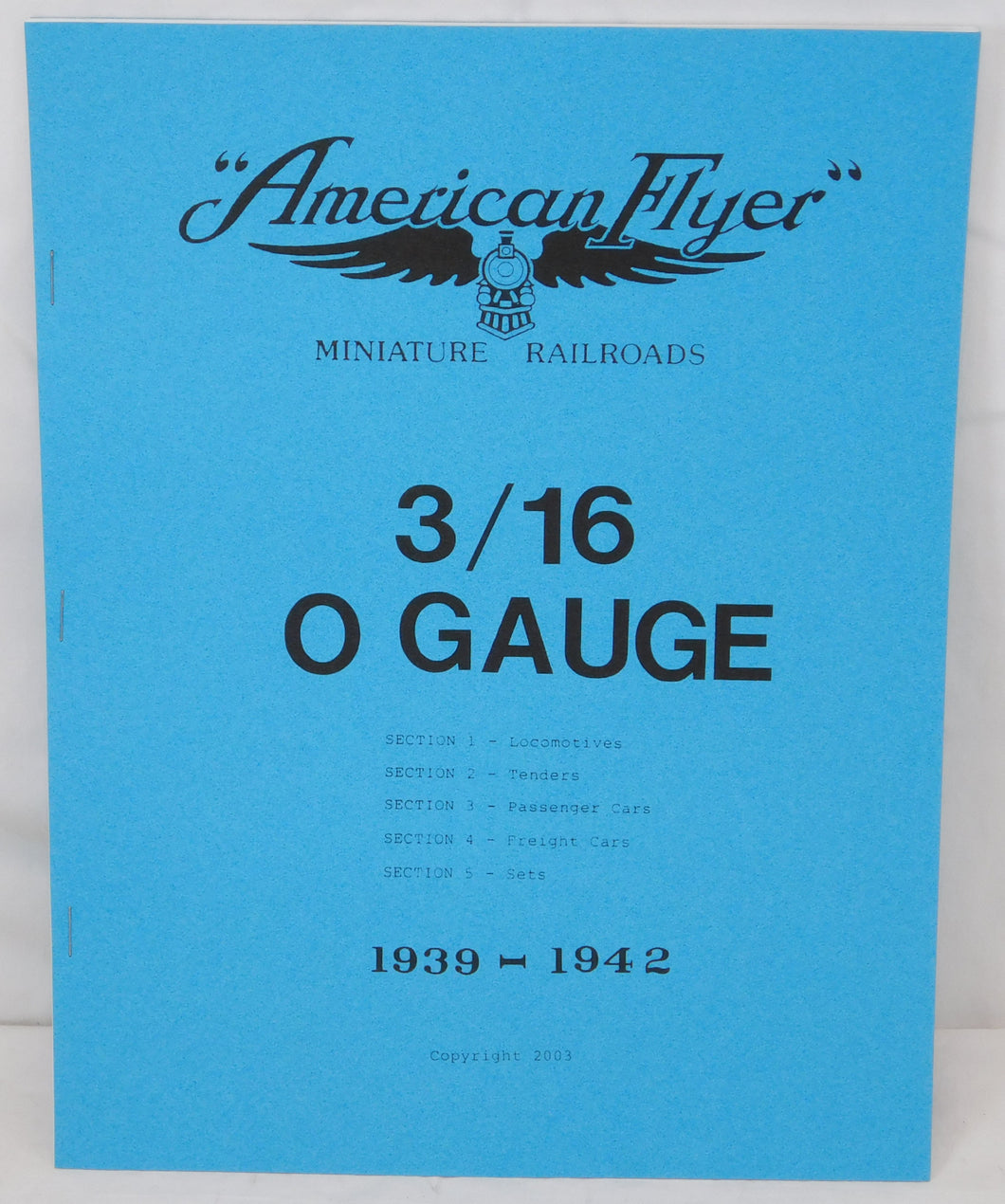 American Flyer 1939-42 Guide to 3/16 O Gauge Book Prewar Locomotives Tender 3rai