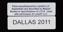 Load image into Gallery viewer, Lionel 6-72511 Santa Fe Money Mint Car Uncatalogued LIMITED 2011 LCCA convention On site car O (Copy)
