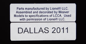 Lionel 6-72511 Santa Fe Money Mint Car Uncatalogued LIMITED 2011 LCCA convention On site car O (Copy)